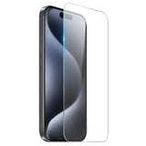 NORTHJO iPhone 15 Pro 3-i-1 Skyddsset med Stötdämpande Flexibelt Plast Skal & Härdat Glas Skärmskydd & Kameralinsglas - Genomskinlig