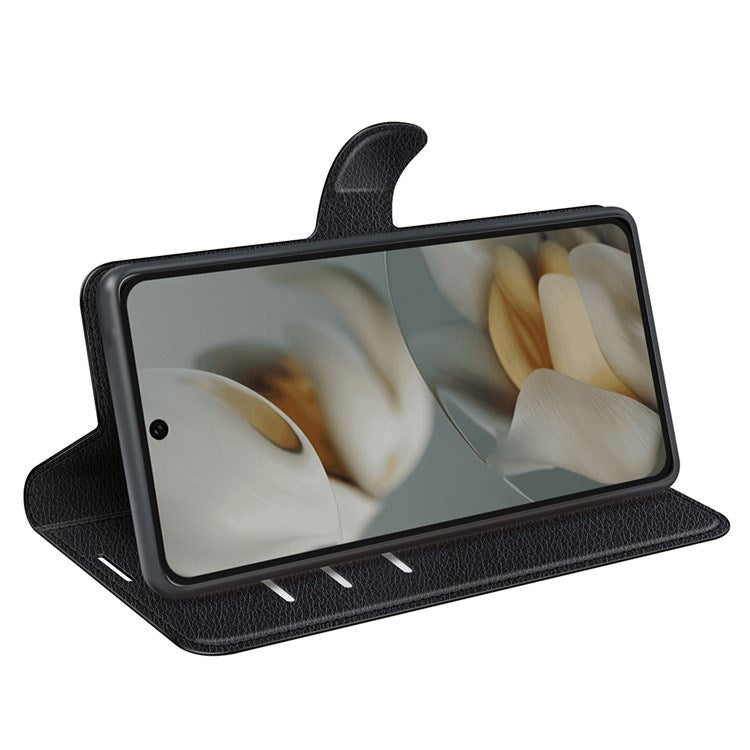 EIDERWOOD Google Pixel 10 Pro XL Konstläder Flip Fodral m. Korthållare & Ställfunktion - Svart