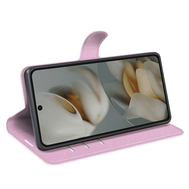 EIDERWOOD Google Pixel 10 Pro XL Konstläder Flip Fodral m. Korthållare & Ställfunktion - Rosa