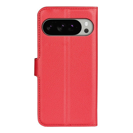 EIDERWOOD Google Pixel 10 Pro XL Konstläder Flip Fodral m. Korthållare & Ställfunktion - Röd