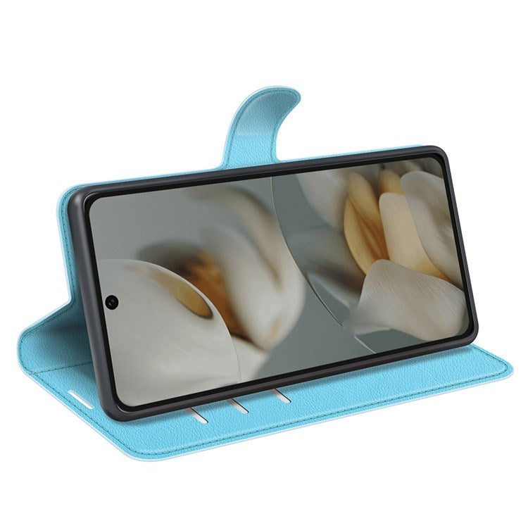 EIDERWOOD Google Pixel 10 Pro XL Konstläder Flip Fodral m. Korthållare & Ställfunktion - Blå