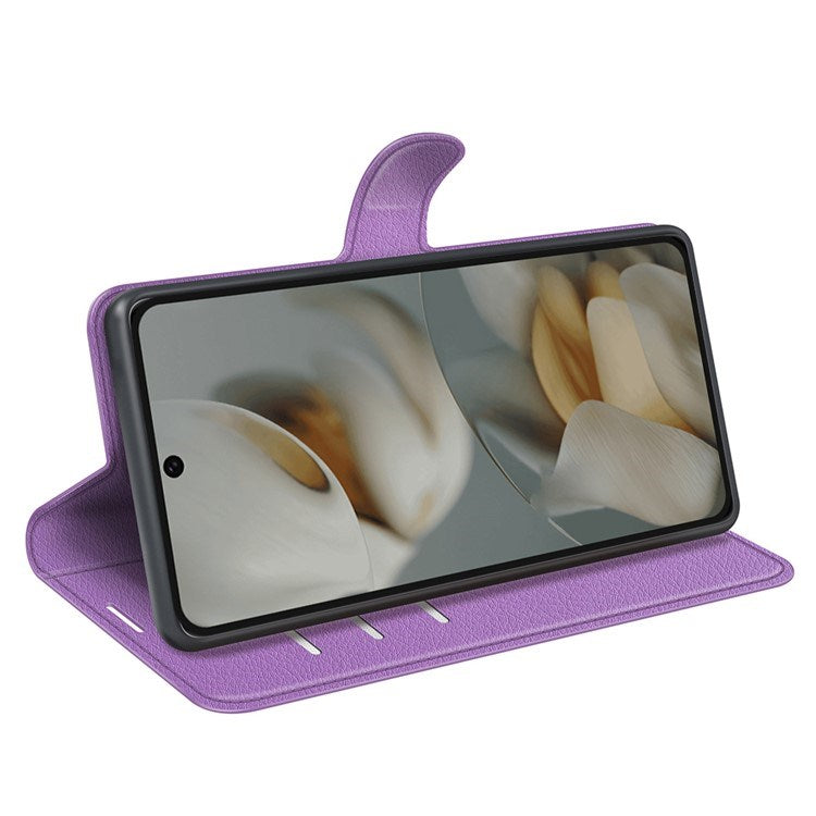 EIDERWOOD Google Pixel 10 Pro XL Konstläder Flip Fodral m. Korthållare & Ställfunktion - Lila