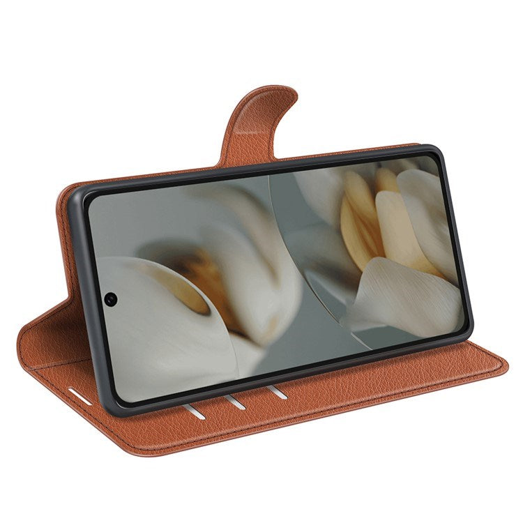 EIDERWOOD Google Pixel 10 Pro XL Konstläder Flip Fodral m. Korthållare & Ställfunktion - Brun