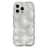 iPhone 16 Pro Max EIDERWOOD Texturerat Flexibelt Plast Skal – Genomskinlig / Silver