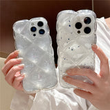 iPhone 16 Pro Max EIDERWOOD Texturerat Flexibelt Plast Skal – Genomskinlig / Lila