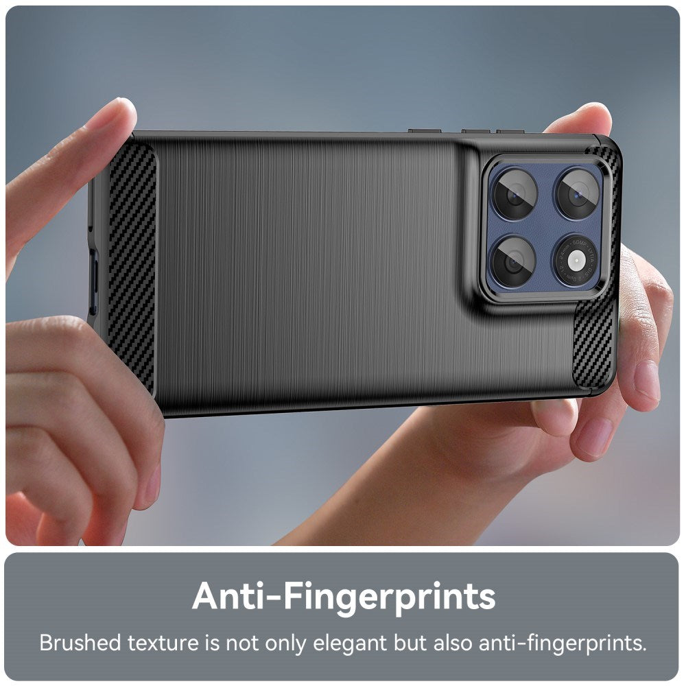 EIDERWOOD Motorola Edge 60 / Edge 60 Fusion Brushed Carbon Skal - Svart