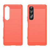 EIDERWOOD Sony Xperia 1 VII Brushed Carbon Skal - Röd