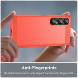 EIDERWOOD Sony Xperia 1 VII Brushed Carbon Skal - Röd