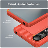 EIDERWOOD Sony Xperia 1 VII Brushed Carbon Skal - Röd