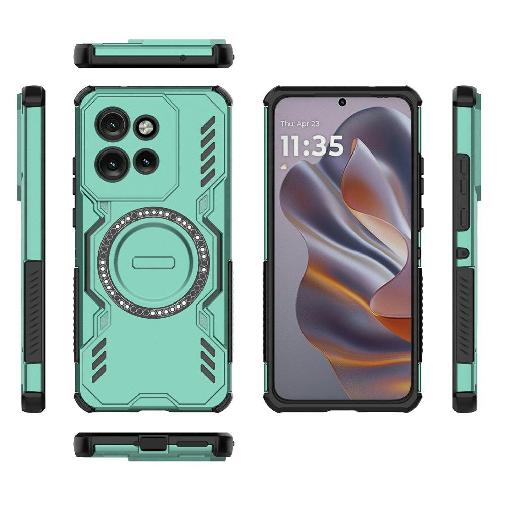 Motorola Edge 60 Neo / Edge 50 Neo / ThinkPhone 25 EIDERWOOD Hantverkare Skal – MagSafe Kompatibelt – Grön