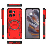 Motorola Edge 60 Neo / Edge 50 Neo / ThinkPhone 25 EIDERWOOD Hantverkare Skal – MagSafe Kompatibelt – Röd