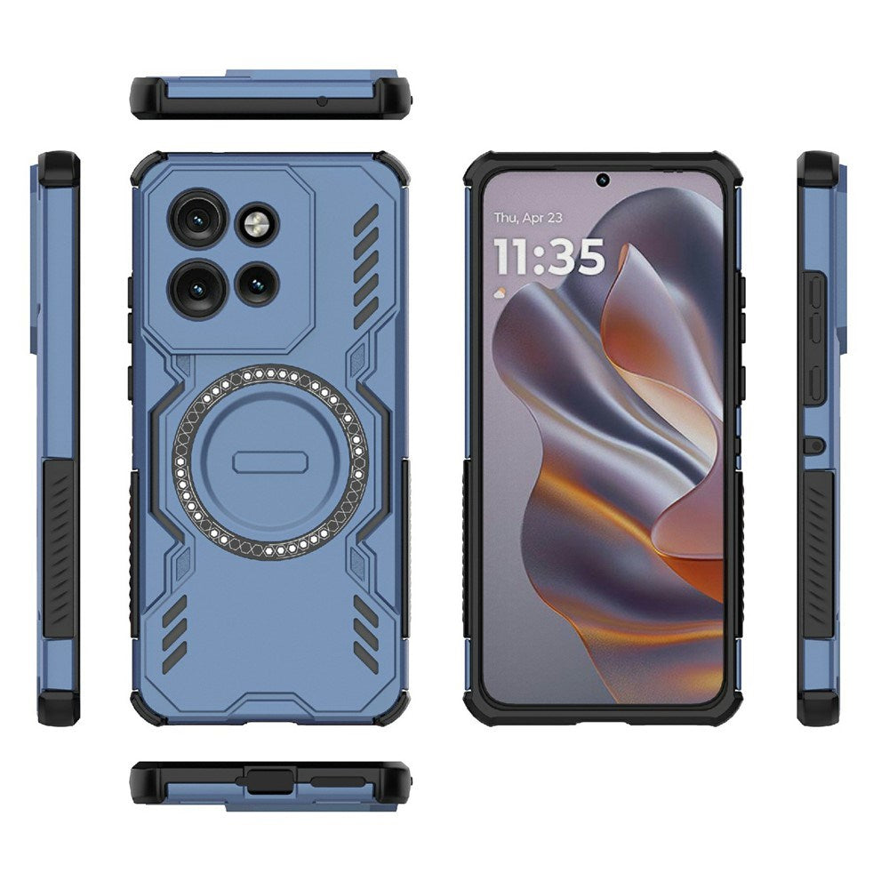 Motorola Edge 60 Neo / Edge 50 Neo / ThinkPhone 25 EIDERWOOD Hantverkare Skal – MagSafe Kompatibelt – Blå