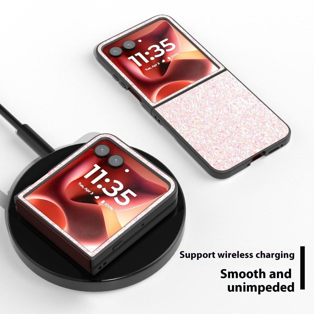 EIDERWOOD Motorola Razr 60 Ultra Hårdplast Glitter Skal - Rosa