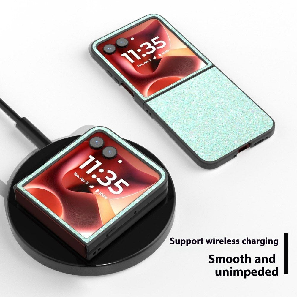 EIDERWOOD Motorola Razr 60 Ultra Hårdplast Glitter Skal - Turkos