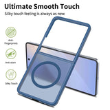 EIDERWOOD Samsung Galaxy Z Flip7 Matt Hybrid Skal - MagSafe Kompatibel - Genomskinlig / Blå