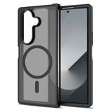 EIDERWOOD Samsung Galaxy Z Fold7 Matt Hybrid Skal - MagSafe Kompatibel - Genomskinlig / Svart