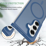 EIDERWOOD Samsung Galaxy Z Fold7 Matt Hybrid Skal - MagSafe Kompatibel - Genomskinlig / Blå