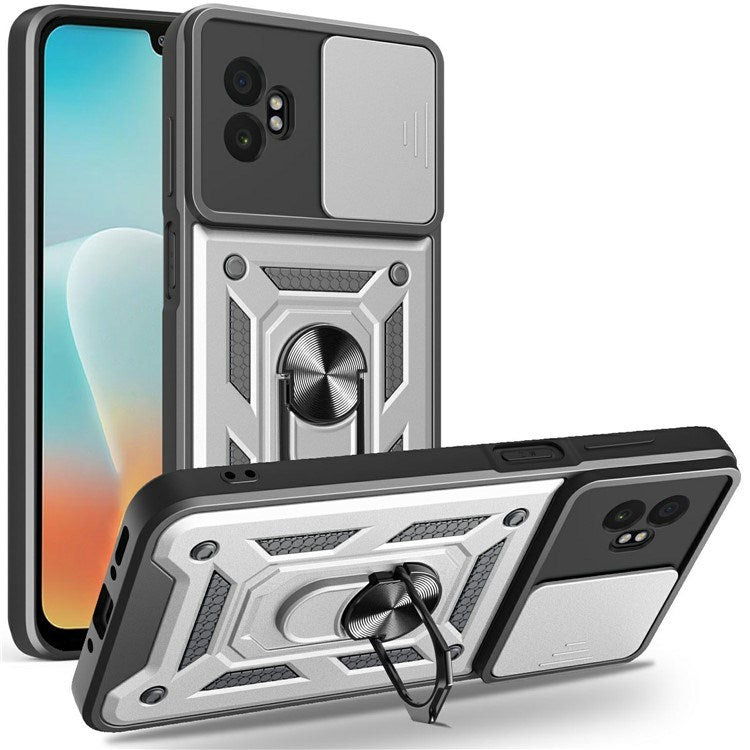 EIDERWOOD Samsung Galaxy Xcover 7 Pro Hybrid Hantverkare Skal med Kickstand & Kamerareglage - Silver