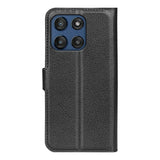 Motorola Moto G Stylus 5G (2025) EIDERWOOD Konstläder Flip Fodral med Korthållare & Ställfunktion - Svart