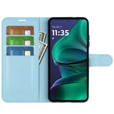 Motorola Moto G Stylus 5G (2025) EIDERWOOD Konstläder Flip Fodral med Korthållare & Ställfunktion - Blå