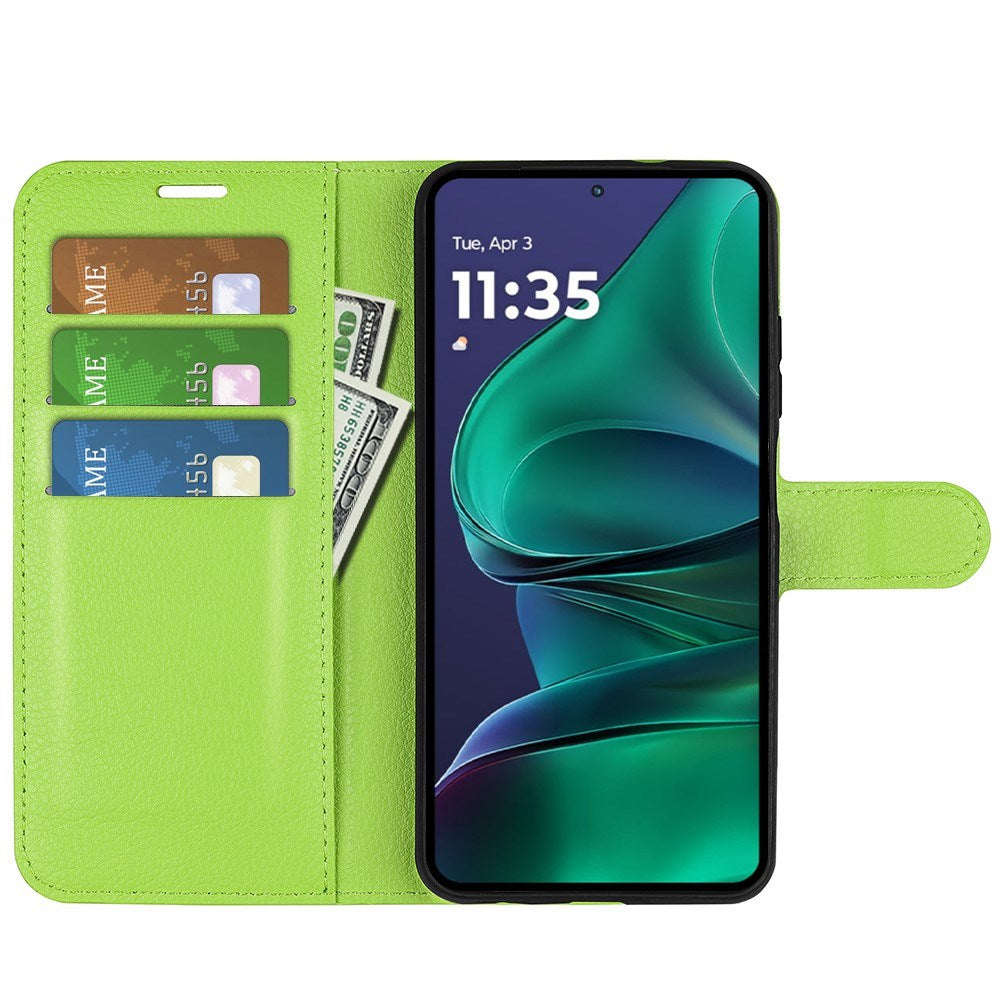 Motorola Moto G Stylus 5G (2025) EIDERWOOD Konstläder Flip Fodral med Korthållare & Ställfunktion - Grön