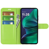 Motorola Moto G Stylus 5G (2025) EIDERWOOD Konstläder Flip Fodral med Korthållare & Ställfunktion - Grön