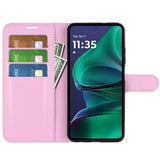 Motorola Moto G Stylus 5G (2025) EIDERWOOD Konstläder Flip Fodral med Korthållare & Ställfunktion - Rosa