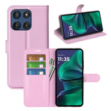 Motorola Moto G Stylus 5G (2025) EIDERWOOD Konstläder Flip Fodral med Korthållare & Ställfunktion - Rosa