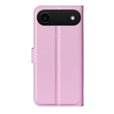 EIDERWOOD iPhone Air Litchi Fodral med Inbyggd Korthållare & Stativfunktion - Rosa