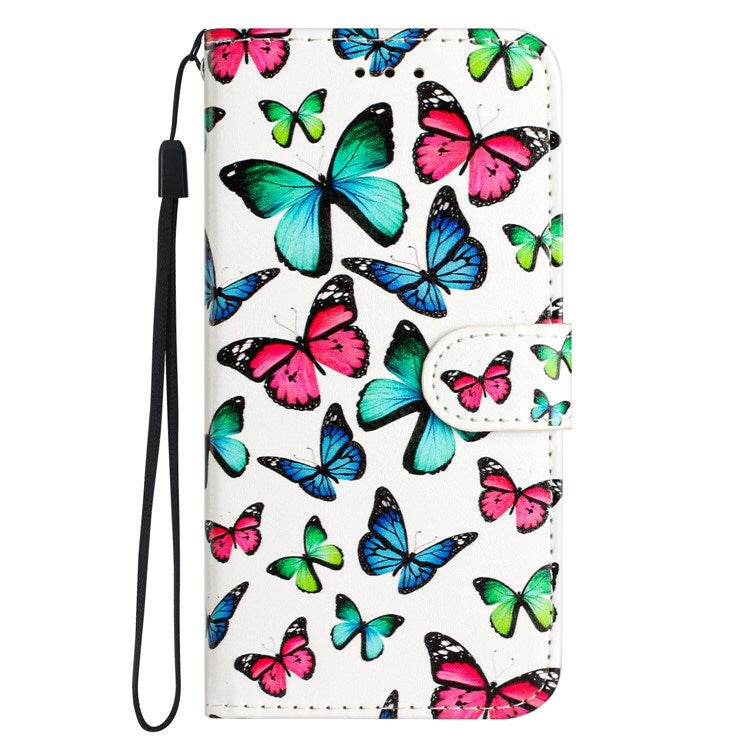 EIDERWOOD iPhone 17 Konstläder Fodral med Plånbok & Rem - Fjärilar