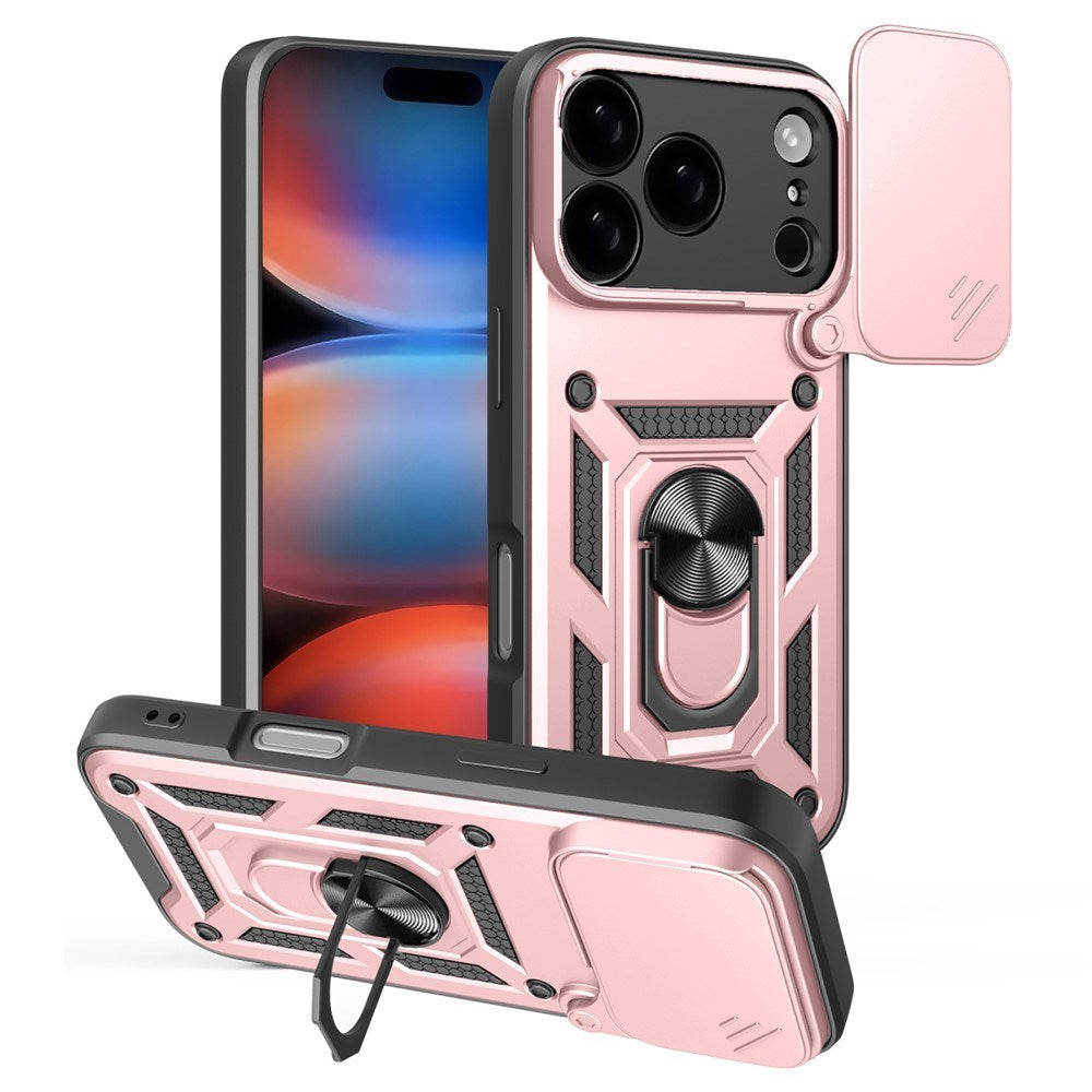 EIDERWOOD iPhone 17 Pro Hybrid Hantverkar Skal m. Kickstand & Cam Slider - Roséguld