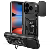 EIDERWOOD iPhone 17 Pro Max Hybrid Hantverkar Skal m. Kickstand & Cam Slider - Svart