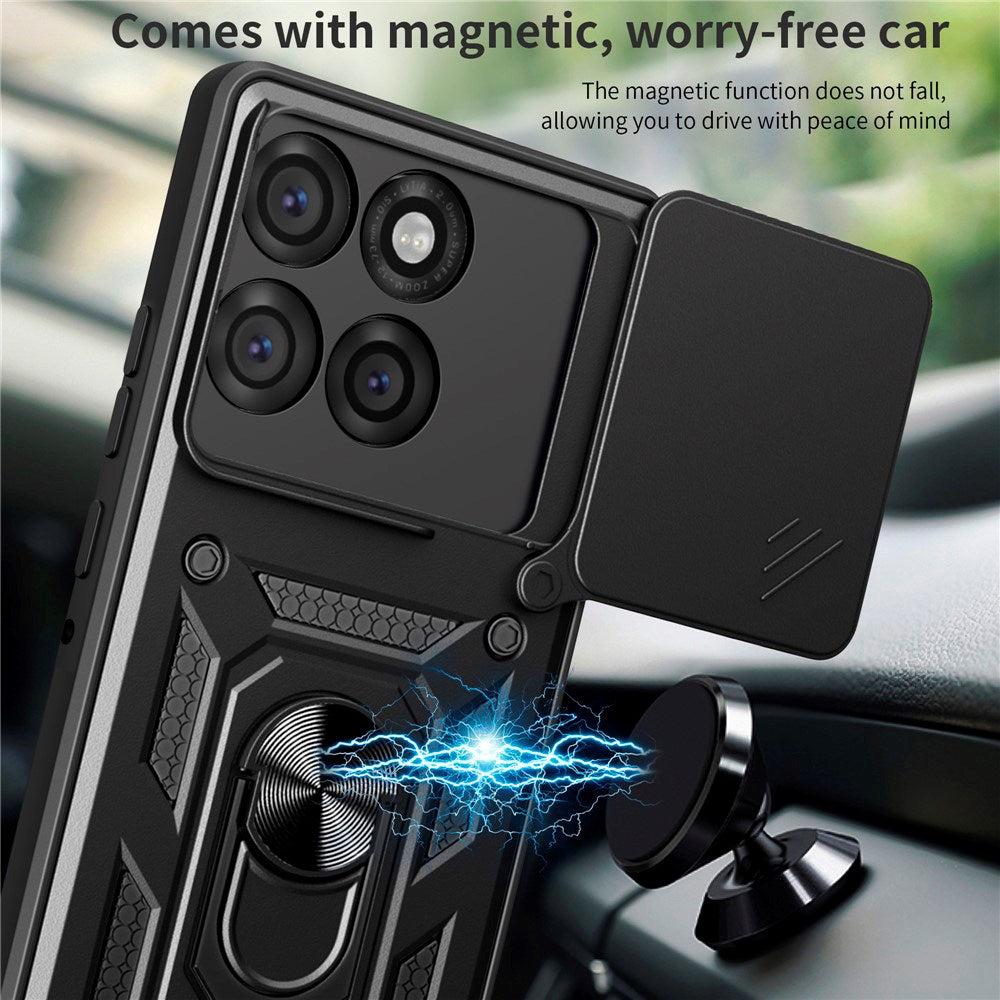 EIDERWOOD Motorola Edge 60 Pro Hybrid Hantverkar Skal m. Magnetisk Kickstand & Cam Slider - Guld