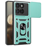 EIDERWOOD Motorola Edge 60 Pro Hybrid Hantverkar Skal m. Magnetisk Kickstand & Cam Slider - Grön