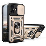EIDERWOOD iPhone 17 Hybrid Hantverkar Skal m. Kickstand & Cam Slider - Guld