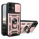 EIDERWOOD iPhone 17 Hybrid Hantverkar Skal m. Kickstand & Cam Slider - Roséguld