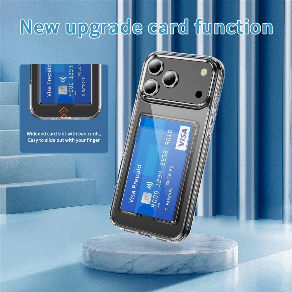 iPhone 18 Pro / 17 Pro EIDERWOOD Hybrid Plast Skal m. Kortficka - Genomskinlig