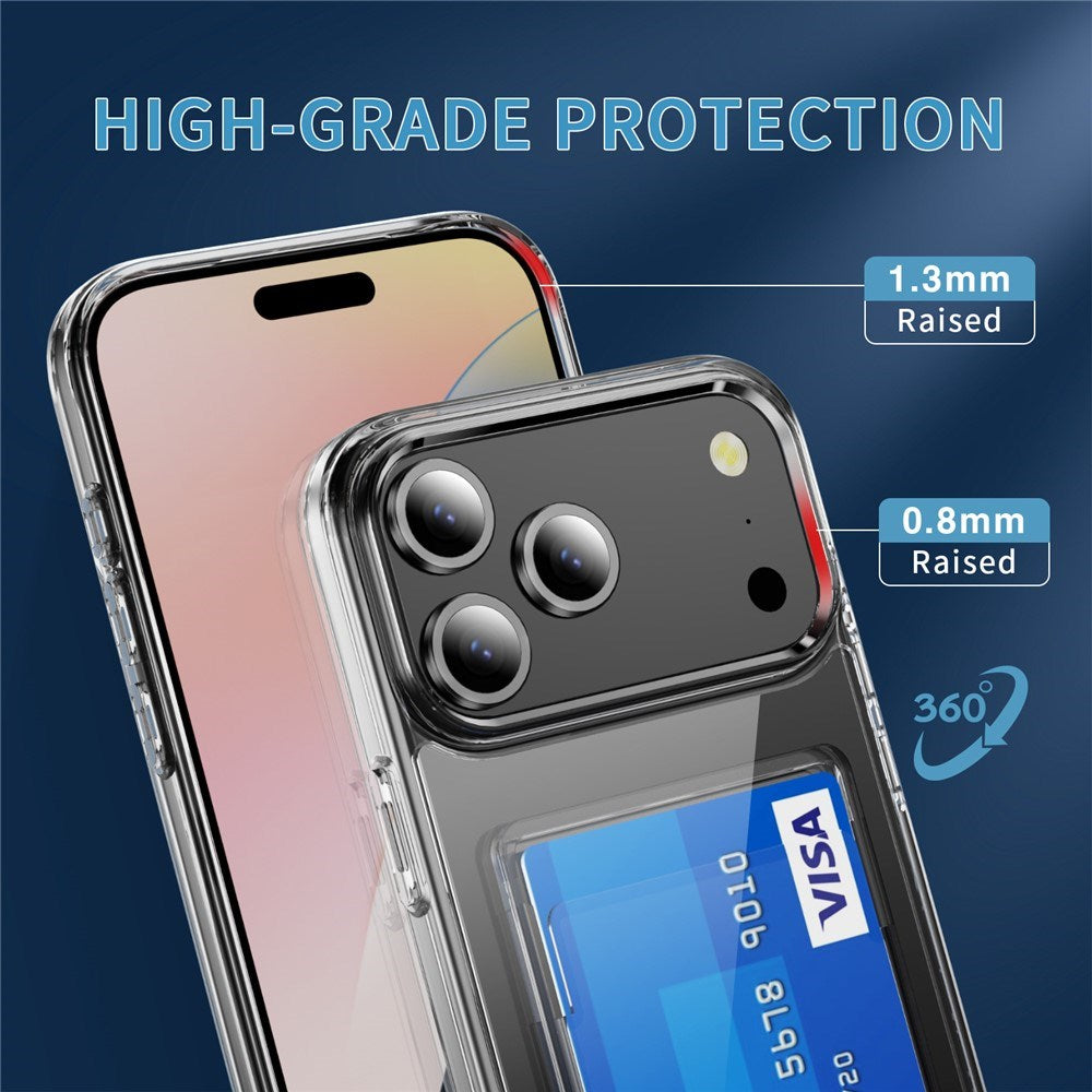 iPhone 18 Pro Max / 17 Pro Max EIDERWOOD Hybrid Plast Skal m. Kortficka - Genomskinlig