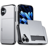 EIDERWOOD iPhone 17 Hybrid Skal med Korthållare - Grå