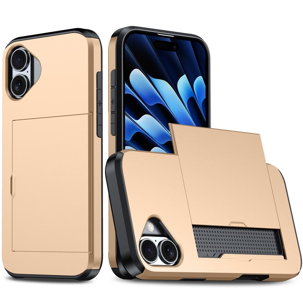 EIDERWOOD iPhone 17 Hybrid Skal med Korthållare - Guld