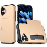 EIDERWOOD iPhone 17 Hybrid Skal med Korthållare - Guld