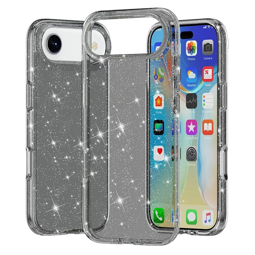 EIDERWOOD iPhone Air Hybrid Plast Skal - Svart Glitter