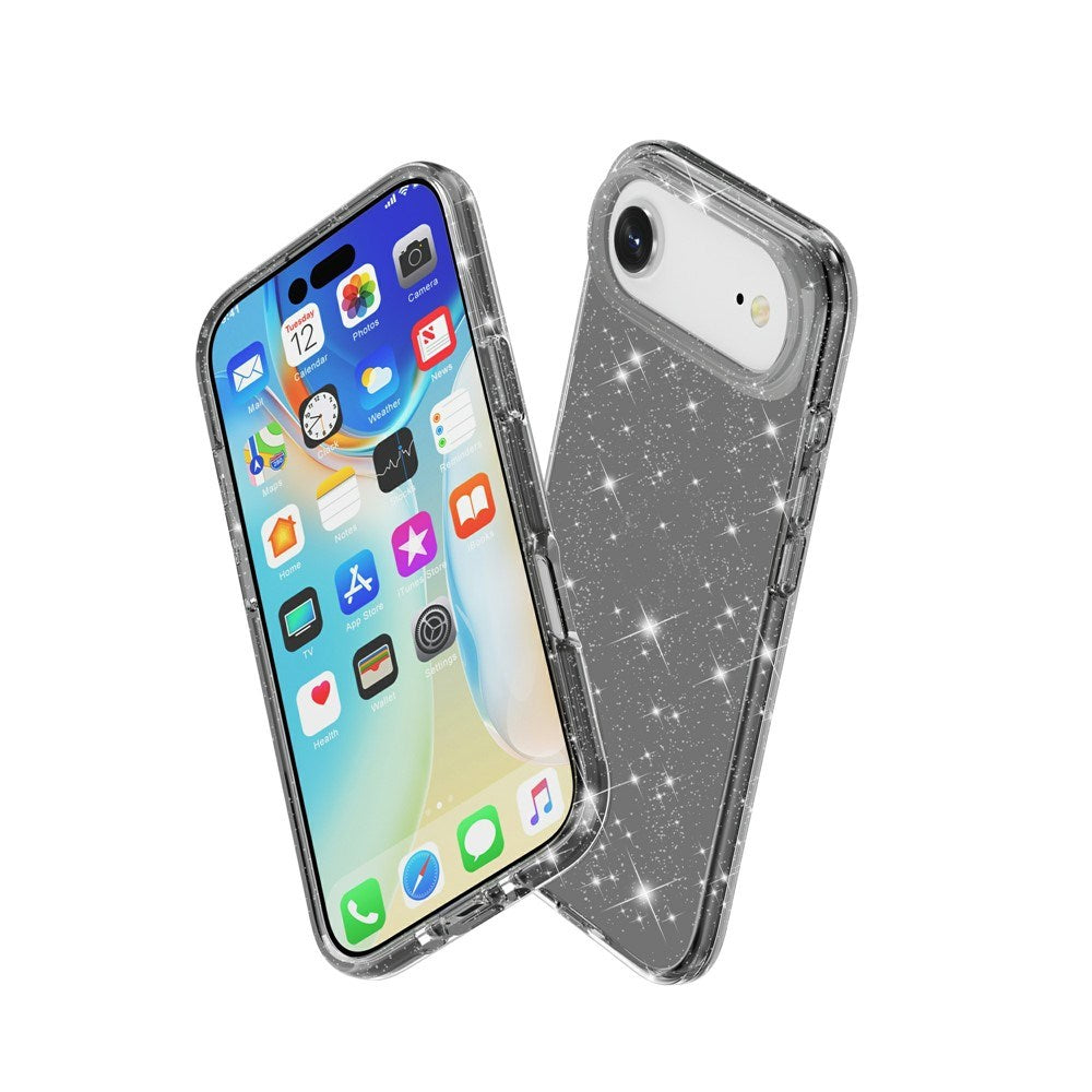 EIDERWOOD iPhone Air Hybrid Plast Skal - Svart Glitter