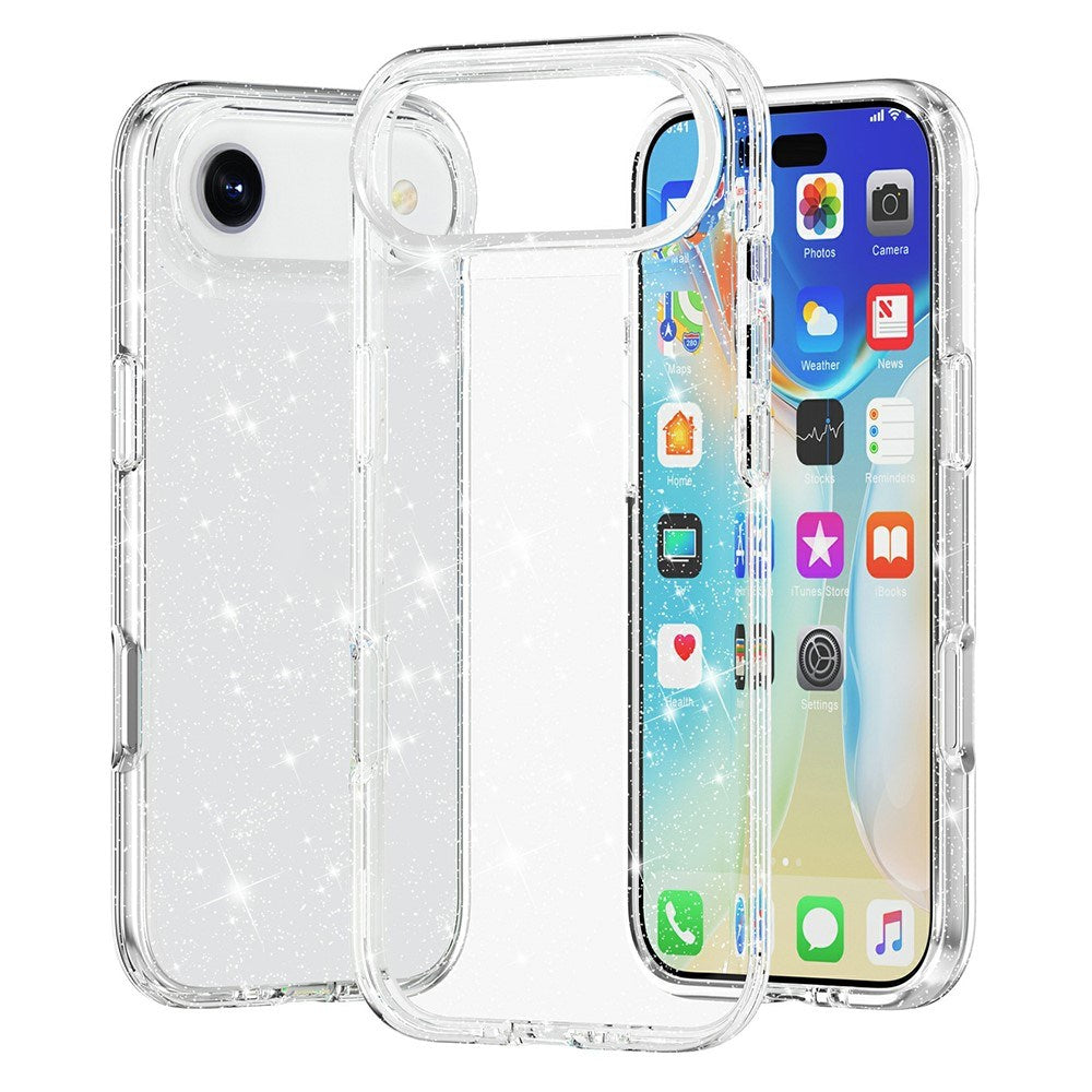 EIDERWOOD iPhone Air Hybrid Plast Skal - Vit Glitter