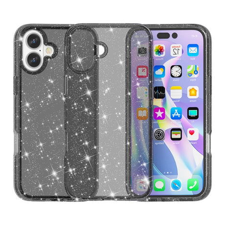EIDERWOOD iPhone 17 Hybrid Plast Skal - Svart Glitter