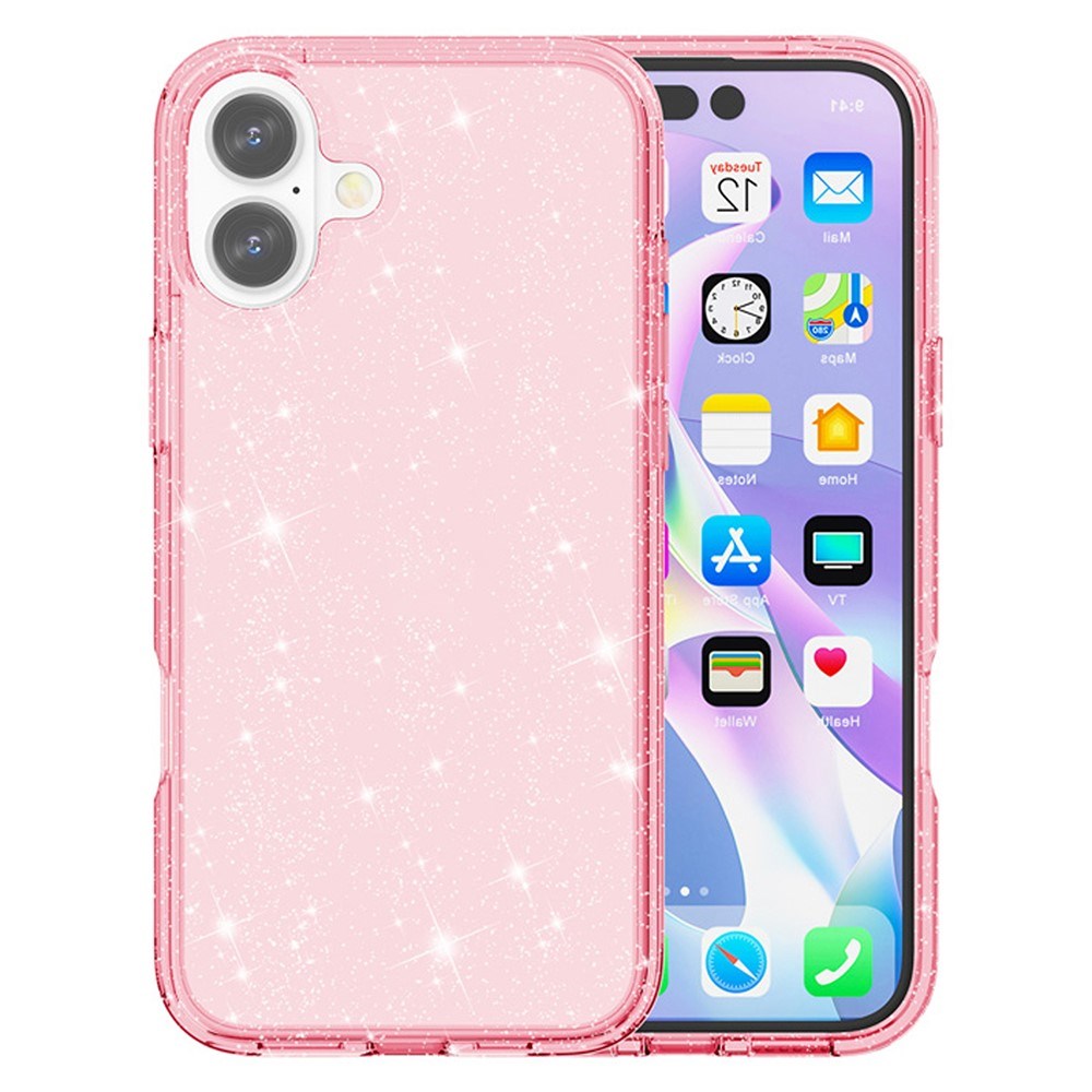EIDERWOOD iPhone 17 Hybrid Plast Skal - Rosa Glitter
