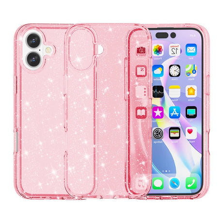 EIDERWOOD iPhone 17 Hybrid Plast Skal - Rosa Glitter