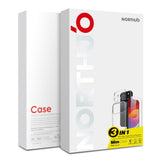 NORTHJO iPhone Air 3-i-1 Skyddspaket m. Flexibelt Plast Skal / Härdat Skärmskyddsglas / Kameralinsskyddsglas - Genomskinlig