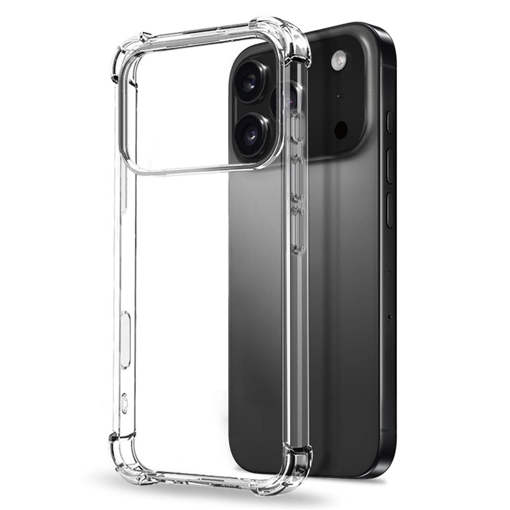 NORTHJO iPhone 17 Pro 3-i-1 Skyddspaket m. Stötabsorberande Flexibelt Plast Skal / Härdat Skärmskyddsglas / Kameralinsskyddsglas - Genomskinlig