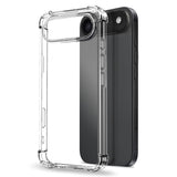 NORTHJO iPhone Air 2-i-1 Skyddspaket m. Stötabsorberande Flexibelt Plast Skal & Härdat Skärmskyddsglas - Genomskinlig